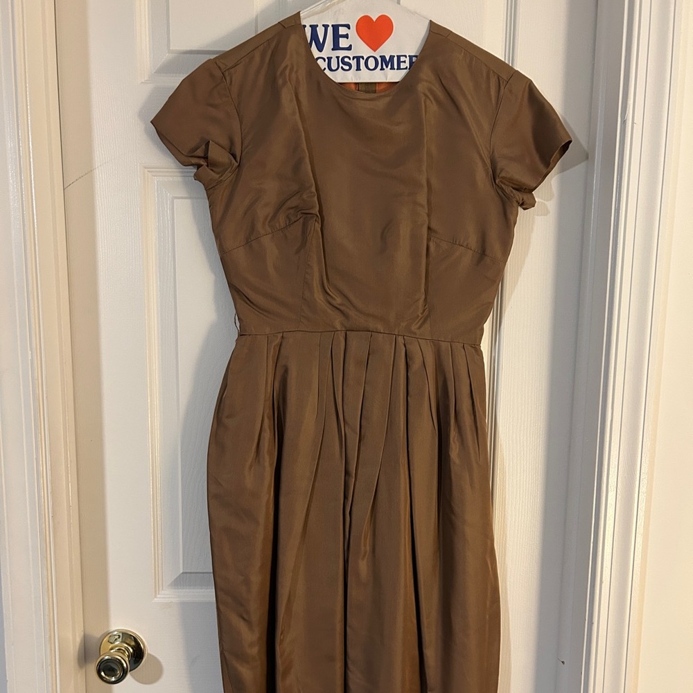 Handmade vintage retro copper cocktail dress